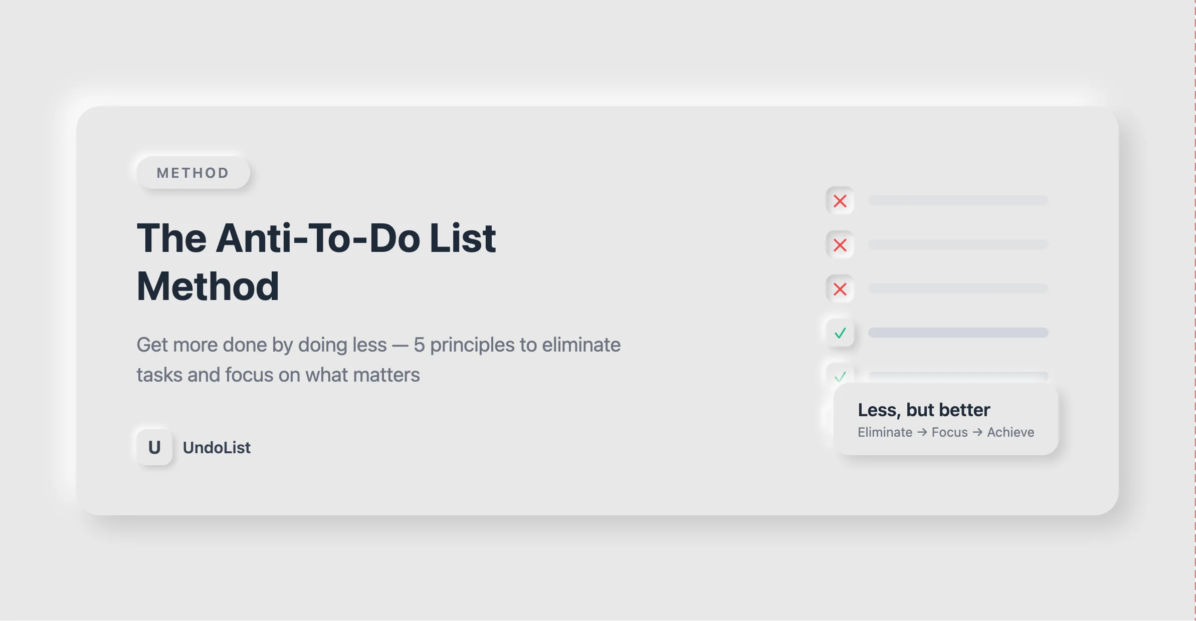 The Anti-To-Do List Method: Get More Done by Doing Less