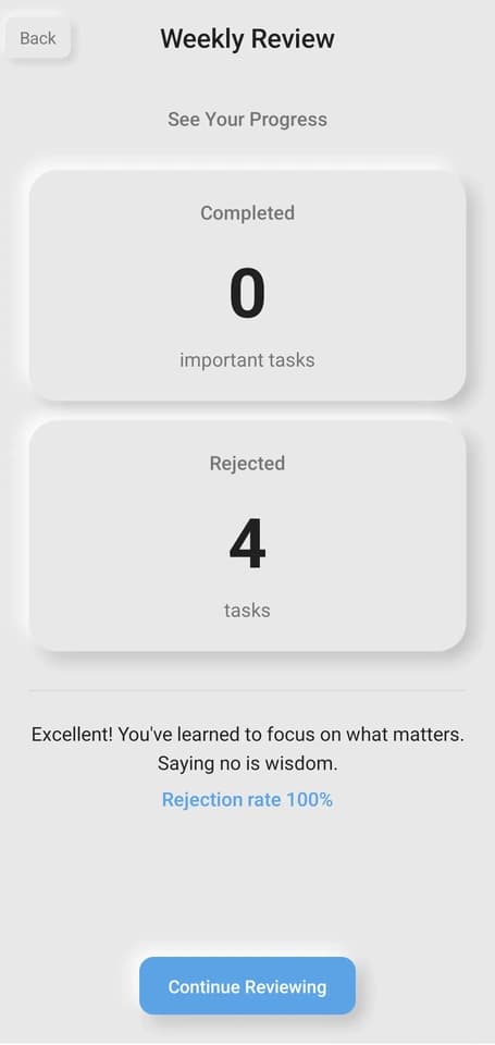 UndoList deletion tracking and weekly summary